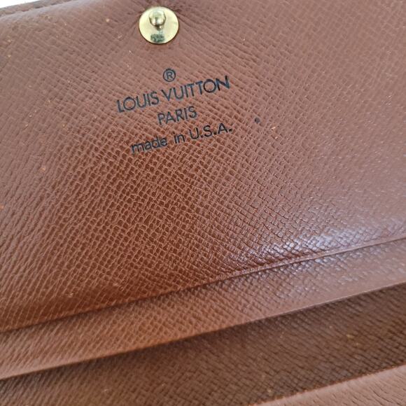 Louis Vuitton Portefeuille Tresor Bifold Wallet Medium Monogram Brown Made USA - Picture 4 of 16